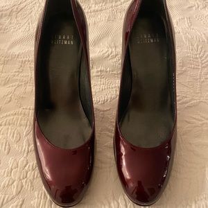 Stuart weitzman burgundy pump size 7.5